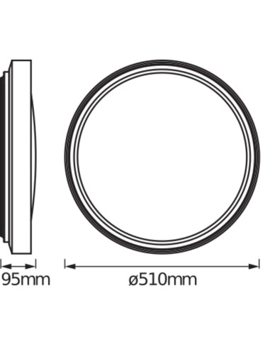 PLAFON ORBIS PLATE 510MM 32W CLICK SENSOR IP20 1800LM 