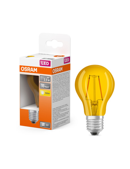 ŻARÓWKA LED STAR CLA15 2W/622 YELLOW E27 
