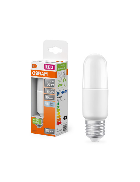 ŻARÓWKA LED STICK 60 8W 4000K neutralna biała  700LM FR E27 