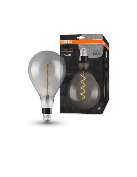 ŻARÓWKA LED 1906 VINTAGE LED CLA12 A160 5W/818 110LM FIL SMOKE E27 