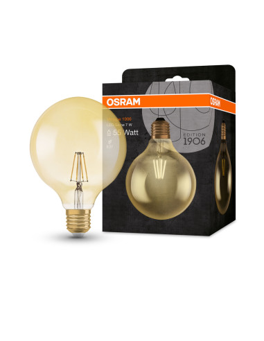 ŻARÓWKA LED 1906 VINTAGE LED GOLD GLOB125 7W/2400K 650LM E27 