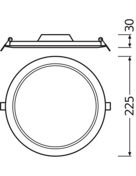 DOWNLIGHT DL SLIM DN210 18W/4000K WT IP20 