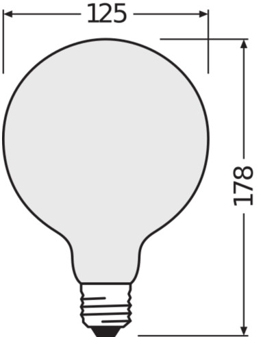 ŻARÓWKA LED STAR RF CL G125 60 7W 2700K ciepła biała  GL FR E27 806LM 