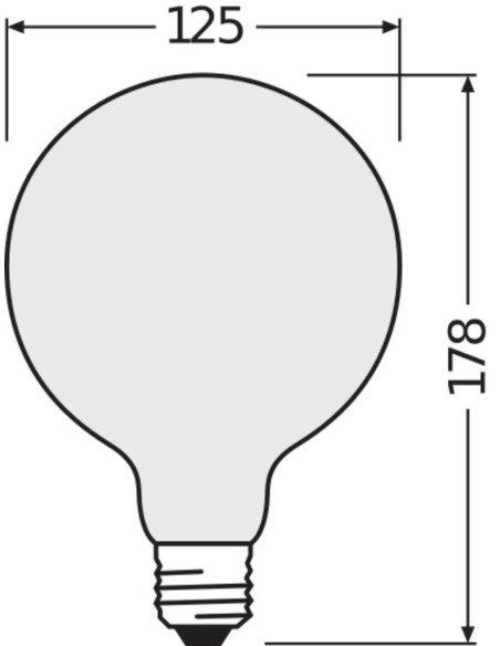 ŻARÓWKA LED STAR RF CL G125 60 7W 2700K ciepła biała  GL FR E27 806LM 
