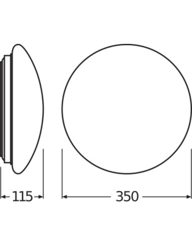 PLAFON SF CIRCULAR 350 18W/3000K 1440LM IP44 