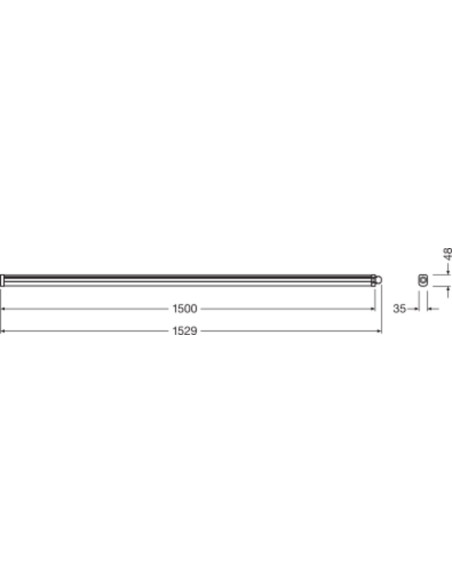 OPRAWA HERMETYCZNA DP SLIM VALUE 1500 50W/4000K IP65 