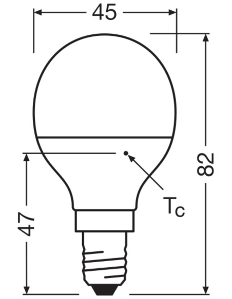 ŻARÓWKA LED VALUE CLP40 4.9W 2700K ciepła biała  230V FR E14 