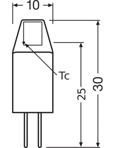 ŻARÓWKA LED STAR PIN10 MICRO 1W 2700K ciepła biała  100LM 12V G4 