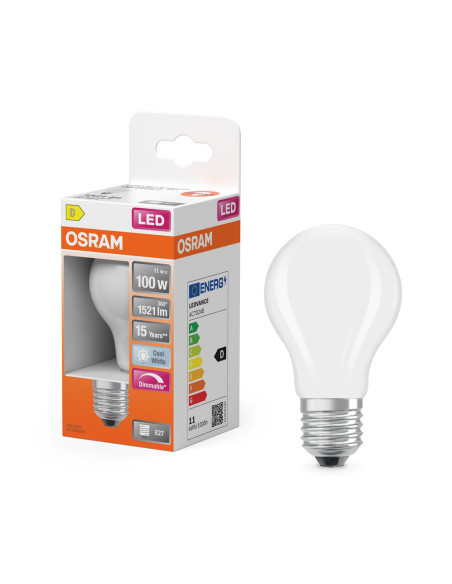 ŻARÓWKA LED SUPERSTAR RF CLA100 DIM 11W 4000K neutralna biała  1521LM FIL GL FR E27 