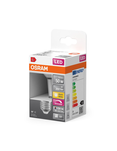 ŻARÓWKA LED SUPERSTAR PAR20 DIM 50 36 5W 2700K ciepła biała CRI90  230V E27 FS1 