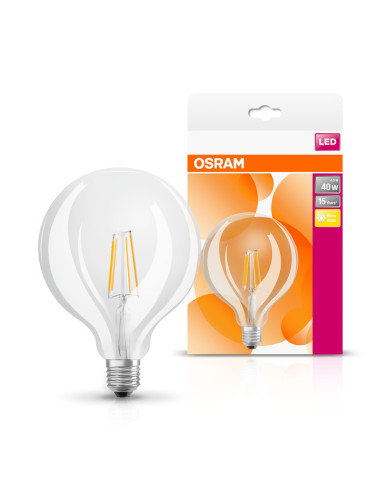 ŻARÓWKA LED STAR RF CL G125 40 4W 2700K ciepła biała  FIL E27 470LM