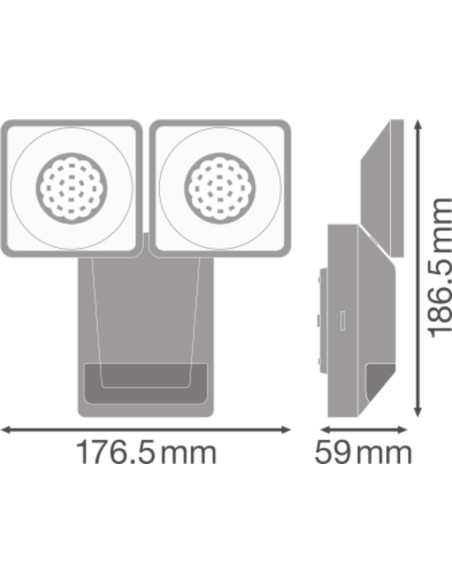 NAŚWIETLACZ ENDURA PRO SPOT SENSOR 16W 4000K neutralna biała  WH IP55 