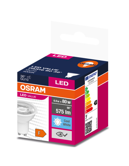 ŻARÓWKA LED LVPAR16 80 6,9W 4000K neutralna biała  575LM 36° GU10 EUE 
