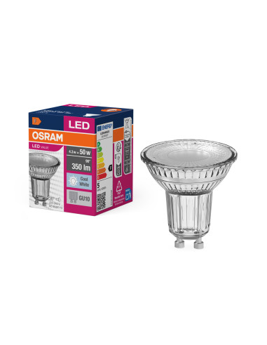 ŻARÓWKA LED VALUE PAR16 50 4,3W 4000K neutralna biała  230V GU10 