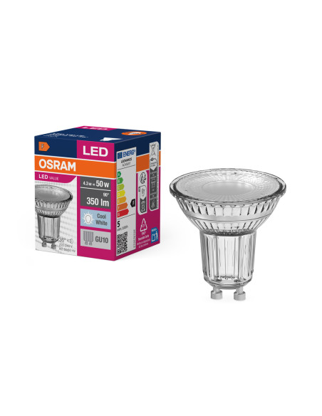 ŻARÓWKA LED VALUE PAR16 50 4,3W 4000K neutralna biała  230V GU10 