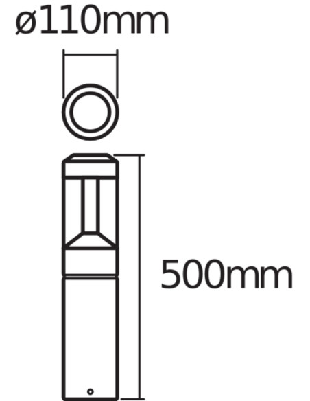 OPRAWA ENDURA STYLE LANTERN MODERN 12W SŁUPEK 50CM DG 