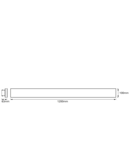 PANEL PLANON FRAMELESS 100X1200 36W 3000K ciepła biała  2500LM 