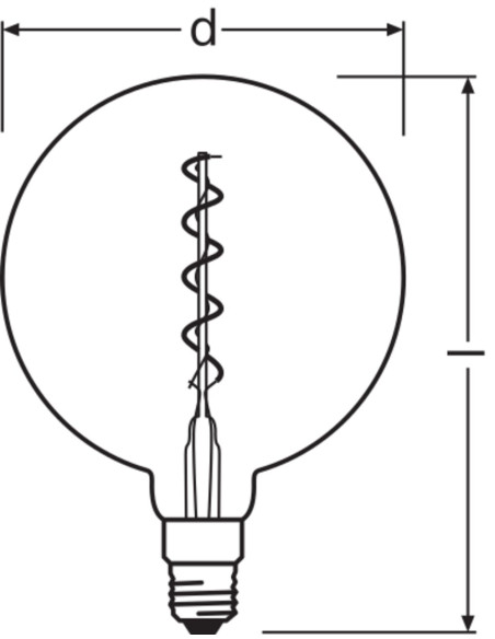 ŻARÓWKA LED 1906 VINTAGE LED GOLD GLOB200 DIM 5W/2000K 300LM E27 