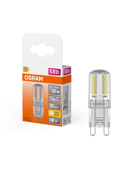 ŻARÓWKA LED STAR PIN30 CL 2,6W 2700K ciepła biała  320LM 230V G9 