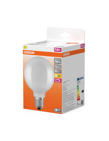 ŻARÓWKA LED SUPERSTAR RF SST G95 100 DIM 12W 2700K ciepła biała  GL FR E27 1521LM 