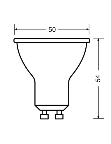 ŻARÓWKA LED LVPAR16 80 6,9W 2700K ciepła biała  575LM 60° GU10 EUE 