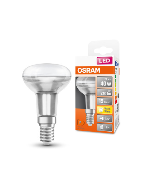 ŻARÓWKA LED STAR R50 40 36° 2.6W 2700K ciepła biała  210LM E14 GLASS 