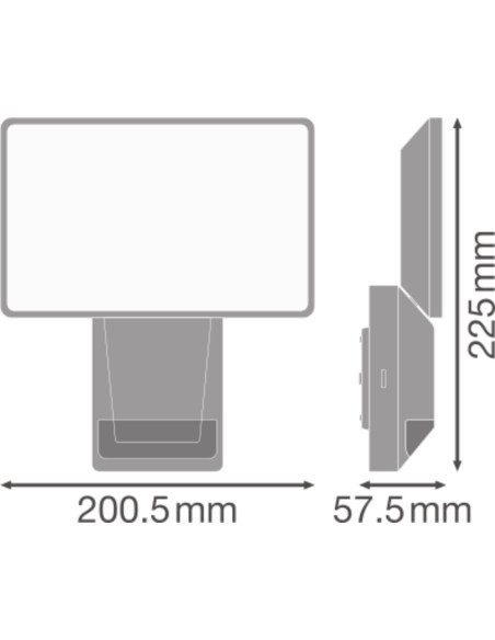 NAŚWIETLACZ ENDURA PRO FLOOD SENSOR 27W 4000K neutralna biała  DG IP55 