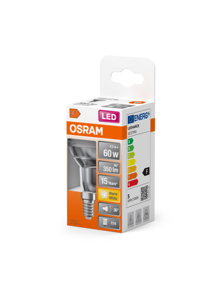 ŻARÓWKA LED STAR R50 60 36° 4.3W 2700K ciepła biała  345LM E14 GLASS 