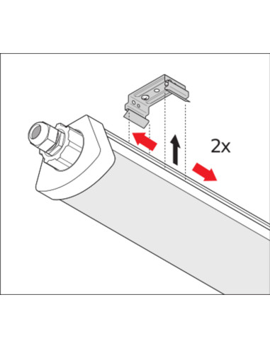 OPRAWA HERMETYCZNA DP COMPACT 1500 55W/6500K 6700LM GR IP66 