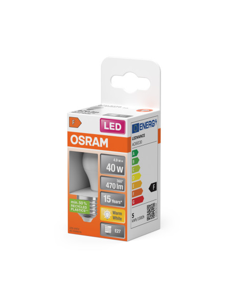 ŻARÓWKA LED STAR CLP40 FR 4,9W 2700K ciepła biała E27 470LM PLASTIC 