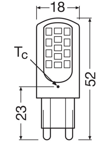 ŻARÓWKA LED SUPERSTAR LED PIN40 DIM CL 4,4W 2700K ciepła biała  470LM 230V G9 
