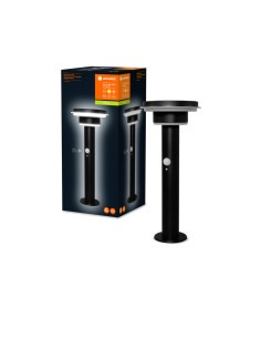 SŁUPEK OGRODOWY SOLAR ENDURA STYLE 2CIRCLE 40CM SENSOR 6W 400LM BK