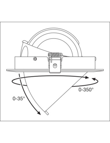 OPRAWA SPOT VARIO DN170 35W/3000K 24DEG WT 