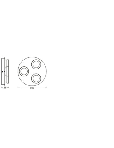 OPRAWA SMART WIFI ORBIS WALL ROUND 300 IP44 18W 1800LM 3000K...6500K TW CR ŁAZIENKOWA 