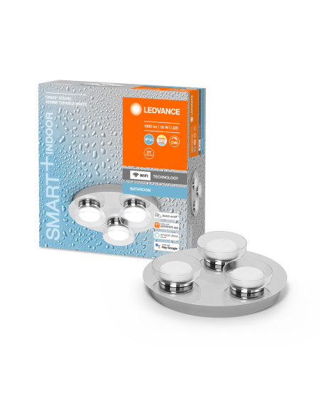 OPRAWA SMART WIFI ORBIS WALL ROUND 300 IP44 18W 1800LM 3000K...6500K TW CR ŁAZIENKOWA 