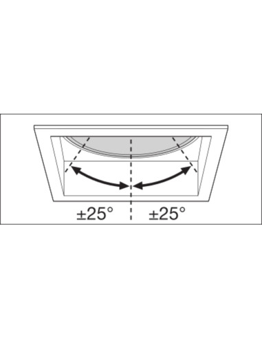 OPRAWA SPOT SQUARE DK ADJ 8W/3000K FL BL 