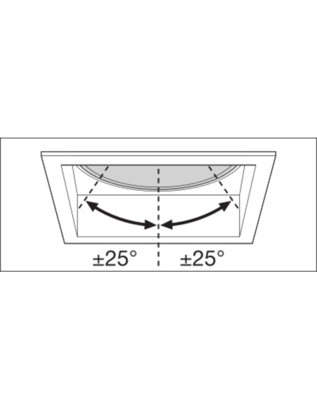 OPRAWA SPOT SQUARE DK ADJ 8W/3000K FL BL 