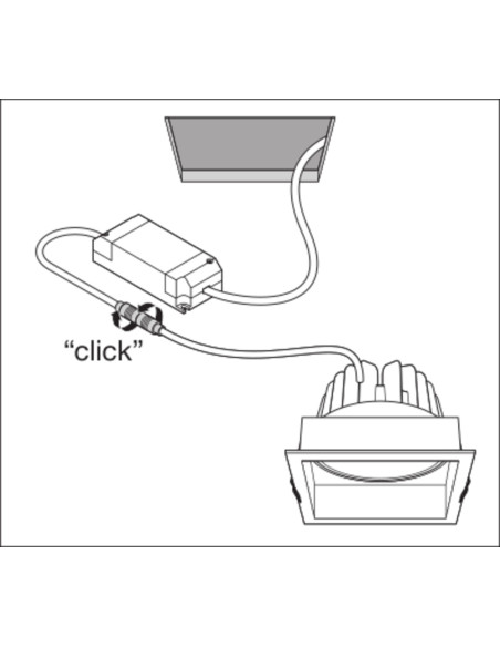OPRAWA SPOT SQUARE DK ADJ 8W/3000K FL BL 