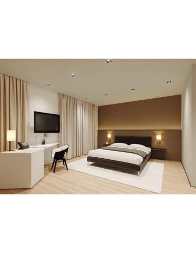 OPRAWA SPOT SQUARE DK ADJ 8W/3000K FL BL 