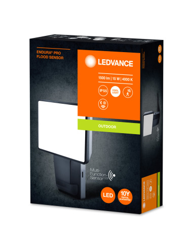 NAŚWIETLACZ ENDURA PRO FLOOD SENSOR 15W 4000K neutralna biała  DG IP55 