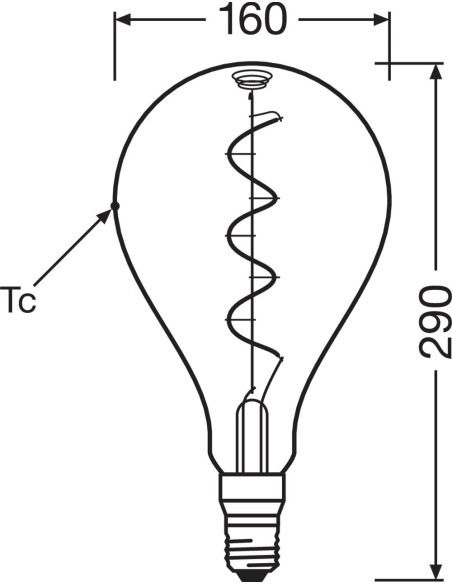 ŻARÓWKA LED 1906 VINTAGE LED CLA12 DIM A160 4W/818 110LM BIG GRAPE FIL SMOKE E27 