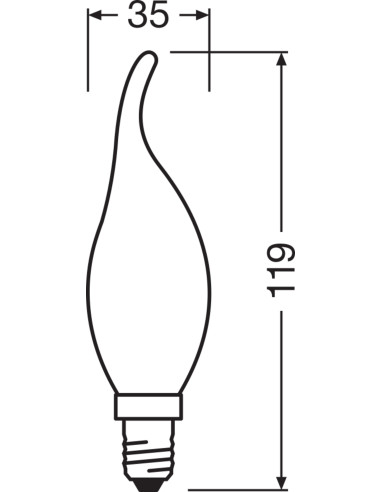 ŻARÓWKA LED RF CLBA40 DIM 5W 2700K ciepła biała E14 GL FR 470LM 