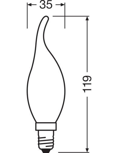 ŻARÓWKA LED RF CLBA40 DIM 5W 2700K ciepła biała E14 GL FR 470LM 