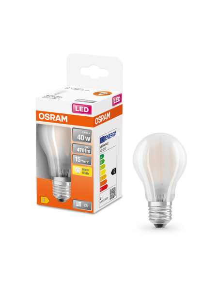 ŻARÓWKA LED STAR RF CLA40 4W 2700K ciepła biała  470LM GL FR E27 