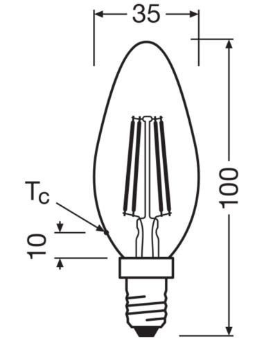 ŻARÓWKA LED STAR RF CLB60 6,5W 2700K ciepła biała E14 FIL 806LM 