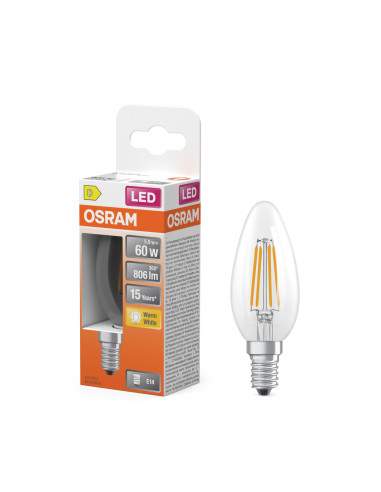 ŻARÓWKA LED STAR RF CLB60 6,5W 2700K ciepła biała E14 FIL 806LM 