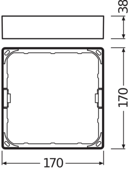 RAMKA DO DOWNLIGHT DL SLIM FRAME SQ155 WT  