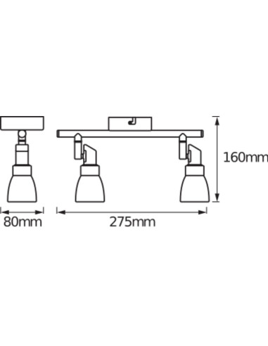 OPRAWA LED SPOT G9 2X2W 2700K ciepła biała  SUFITOWA 