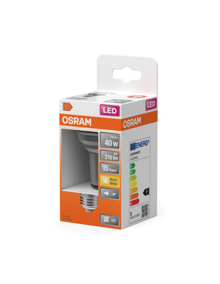 ŻARÓWKA LED STAR R63 40 36° 3.3W 2700K ciepła biała  210LM E27 GLASS 