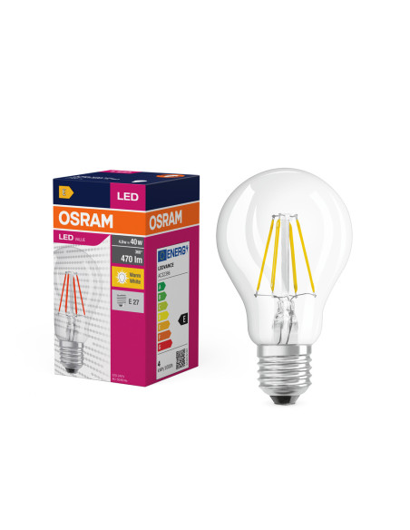 ŻARÓWKA LED VALUE RF CLA40 4W 2700K ciepła biała  470LM FIL E27 